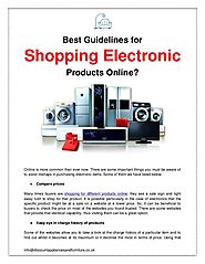 Best guidelines for shopping electronic products online