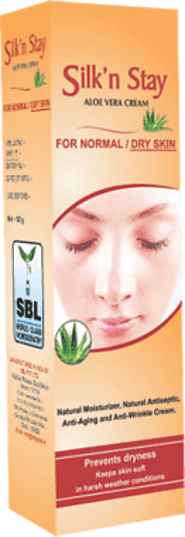 Sbl Silk N Stay Aloe Vera Cream For Normal And Dry Skin tube of 100 gm Cream - mednear.com