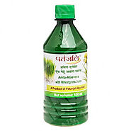 Buy AMLA-ALOEVERA WITH WHEATGRASS JUICE (500 ML) by patanjali Online - Worldwide Delivery | Prachin Ayurved Kutir