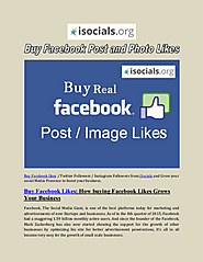 Buy Facebook Post and Photo Likes