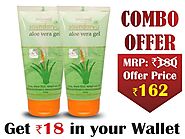 Patanjali Aloevera Gel Combo for Face, Skin & Hair 150 ML(Pack of 2) Rs 18 Off - Buy Online