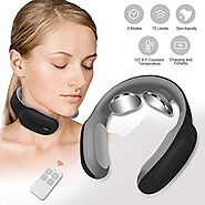 Review MagNeck™ Massager with Heated 4D Smart Cordless Pulse Neck Massager 3 Modes and 15 Speeds Electric Massage Equ...