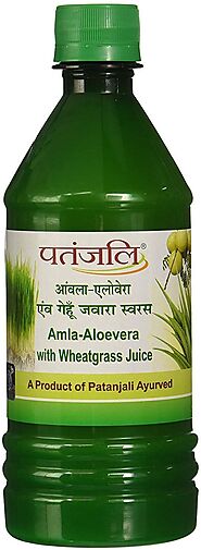 Patanjali Amla-Aloevera Juice with Wheatgrass Juice 500ml X 2- Buy Online in India at Desertcart - 165009970.