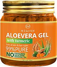 NEWISH Aloe vera Gel With 100% Pure Turmeric For Skin, Hair And Body - Price in India, Buy NEWISH Aloe vera Gel With ...