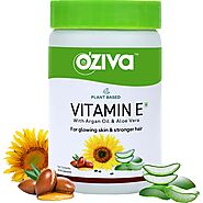 Buy OZIVA PLANT BASED NATURAL VITAMIN E, WITH SUNFLOWER OIL, ALOE VERA OIL & ARGAN OIL, FOR FACE & SKIN GLOW & STRONG...