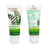Buy Patanjali Neem Aloevera Face Wash 60 gm online at best price-Personal Care