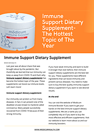 Immune Support Dietary Supplement- The Hottest Topic of The Year PowerPoint presentation | free to download - id: 942...