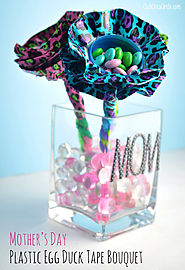 Plastic Easter Egg & Duct Tape Bouquet