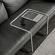 Dark Glass Bedside Table – Lireeco Home&Gift