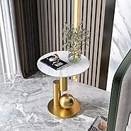Luxury Geometric Marble Gold Coffee Table – Lireeco Home&Gift
