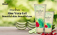 moha: Aloe Vera Gel Enriched With Rose & Cucumber For Face & Skin | Pure & Natural Face Gel For Prevent Pimples & Acn...