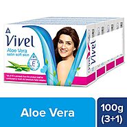 Vivel Aloe Vera Soap, Satin Soft Skin with Vitamin E 100gx3+1 – ITC eStore