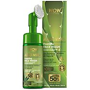 Foaming Aloe Vera Face Wash With Built-In Face Brush – WOW Skin Science