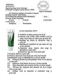 Aloe Vera Tooth Gel | PDF