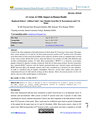 (PDF) A1 versus A2 Milk- Impact on Human Health