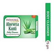Buy Patanjali Aloevera Kanti Body Cleanser 75 gm online at best price-Bath Soaps/Gels