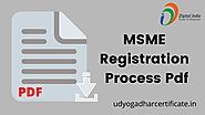 MSME Registration Process Pdf | Udyogadharcertificate.in/