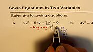 How To Solve An Equation With Two Variables