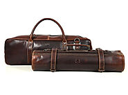 Tuscania Leather Knife Roll Bag Combo Penny Brown