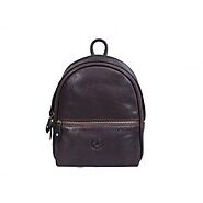 Modena Mini Leather Backpack Walnut Brown