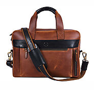 Brooklyn Leather Office Bag Lux Tan