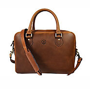 Madison Leather Office Bag Lux Tan