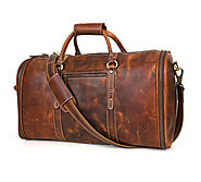 Puertollano Leather Duffle Bag Gingerbread