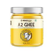 Boldveda A2 Ghee - Desi Gir Cow Ghee Pure & Natural Hand Made by Traditional Bilona Method - Gluten Free with Rich Ta...