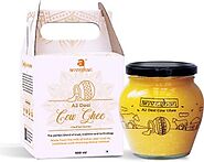 Anveshan A2 Ghee, 500 ml, Made From Desi Cow Milk by Traditional Hand Churning Bilona Method Ghee 500 ml Mason Jar Pr...