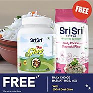 Desi Ghee 500g with Daily Choice Basmati Rice 1kg Free | Sri Sri Tattva