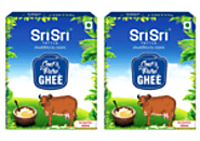 Sri Sri TATTVA shuddhta ka naam Cow Ghee - Pure Cow Ghee for Better Digestion and Immunity - 500ml (Pack of 2) | Desi...