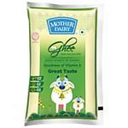 Buy Mother Dairy Pure Cow Ghee 1 Ltr Pouch Online At Best Price - bigbasket
