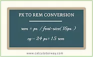 Px to rem converter(pixel to rem)