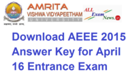 Download AEEE 2015 Answer Key for April 16 Entrance Exam Date - All Exam News|Results|Exam Results|Recruitment 2015