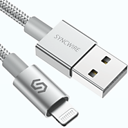 iPhone Quick Charging Lightning Cable Nylon Braided MFi - Silver