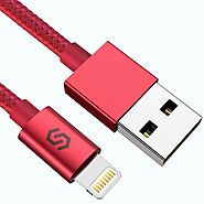 iPhone Charger Lightning Cable Nylon 3.3ft/1m Red