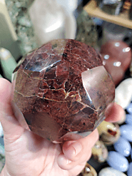 Shop This Stunning XL Faceted Almandine Garnet Freeform Stone Online