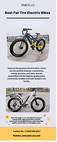 Best Fat Tire Electric Bike Phat-eGo Infographic Template