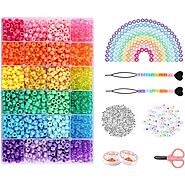3500+pcs 9mm Rainbow Pony Beads Kit -Cici Hobby Plastic Beads Kits