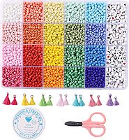 Jewelry Making Kit 4mm Glass Seed Beads for DIY Bracelet Making Kit -Cici Hobby Plastic Beads Kits