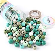 180pcs Natural Farmhouse Beads Polished Color for Crafts, DIY Home Decor(16 & 20mm) -Cici Hobby Wooden Beads Kits