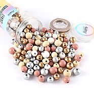 180pcs Craft Wood Round Beads for Crafts, Home Decor -Cici Hobby Wooden Beads Kits