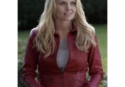 Once Upon A Time Red Real Leather Jacket