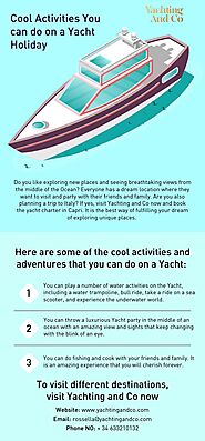 Cool Activities You can do on a Yacht Holiday by Yachting and Co - Issuu
