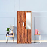 Buy Tartan 2 Door Wardrobe with Mirror & Drawer | Wakefit