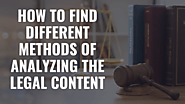 HOW TO FIND DIFFERENT METHODS OF ANALYZING THE LEGAL CONTENT - TQS