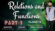 Relations and Functions Class 12 Maths (Part-1)