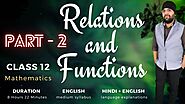 Relations and Functions Class 12 Maths (Part-2)