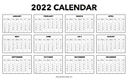 Printable 2022 Calendar Template with USA Holidays - Yearly Calendars