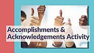 A Team Activity to Share Accomplishments & Acknowledgements